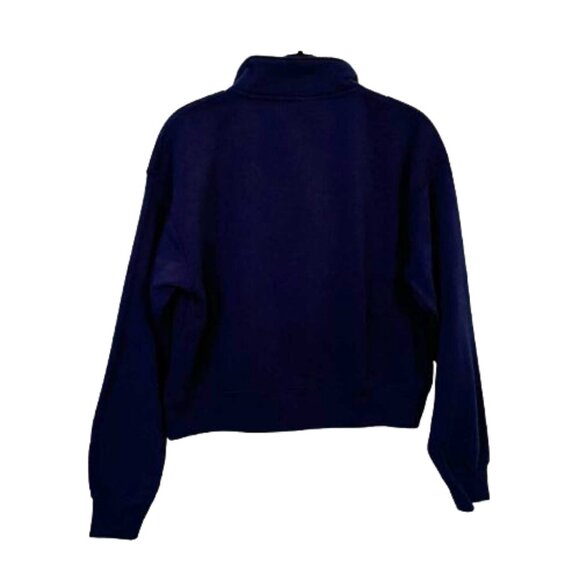 NWT NCAA University Auburn Navy Burnt Orange Crop Fleece Top SZ M - Picture 5 of 8